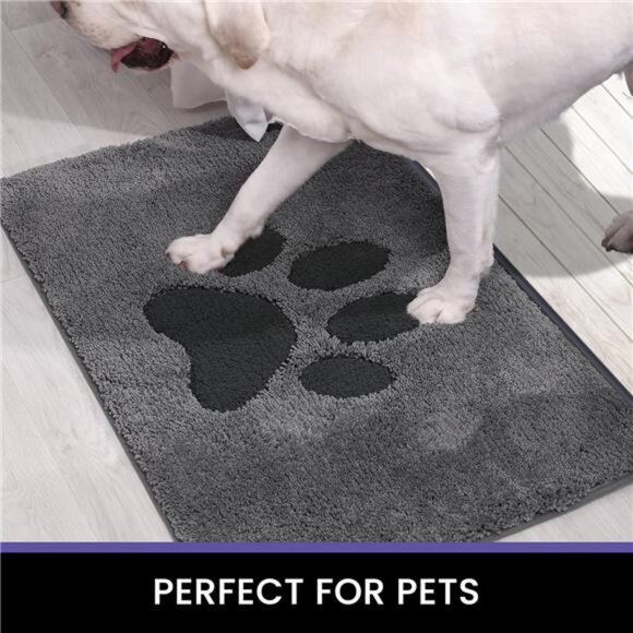 Door Mat Indoor, Dog Mats for Muddy Paws Super Absorbent, Low-Profile Entryway - Picture 6 of 7